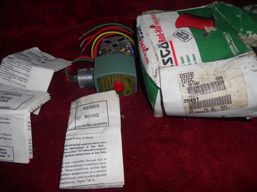 ASCO solenoid / valve 2way air gas water oil #8262G90