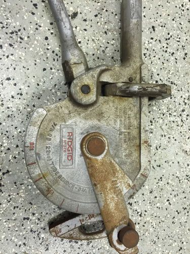 EXCELLENT RIDGID 378 7/8&#034; O.D. RATCHETING TUBE BENDER 3 3/4 RADIUS