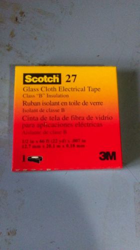 (3 pack) 3M SCOTCH 27 GLASS CLOTH ELECTRICAL TAPE  1/2&#034; x 66 Ft.