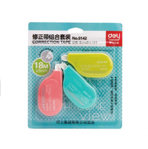 1 Set (3PCS) White Correction Tape 5mmx6M