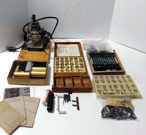 Kingsley Machine Co M-53-A Hot Foil Stamping Machine + Mixed Lot