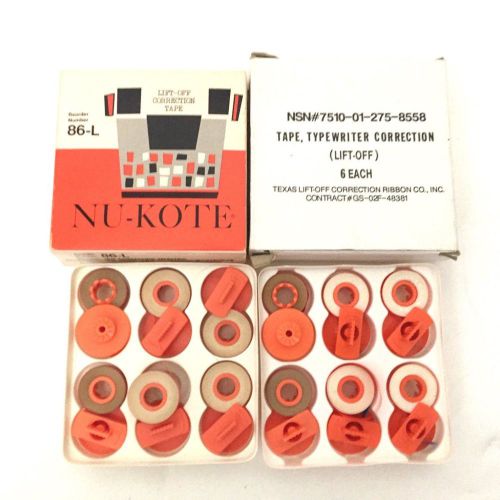 12 IBM SELECTRIC TYPEWRITER CORRECTION TAPE NU-KOTE 86-L 86L NUKOTE LIFT OFF