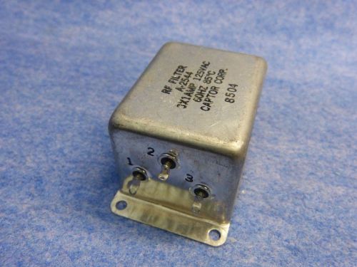 CAPTOR CORP. RF FILTER A-2544 125 VAC 3x1 AMP