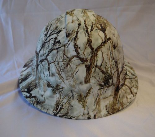 Pyramex Ridgeline Wide Brim Hard Hat custom Hydrodipped True Timber MC2 Snow