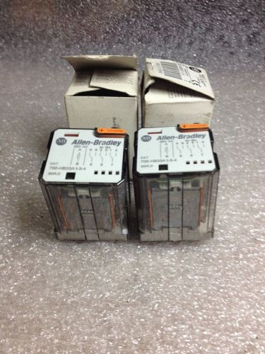 (D1) 2 ALLEN-BRADLEY 700-HB3A1-3-4 SERIES D RELAYS