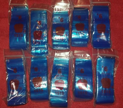 1.5&#034;x 2&#034; ZIPLOCK BAGS MINI 1515 Apple Blue RECLOSABLE ZIP SEAL BAGGIES 1000 Pcs