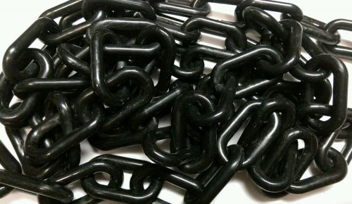 1.5&#034; plastic barrier chain, crowd control, 300ft. continuous length, black for sale