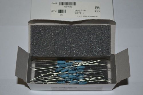 43FR10, Resistor, Ohmite, wirewound, thru hole, 0.1 Ohm, 3 watt,box 25 pieces