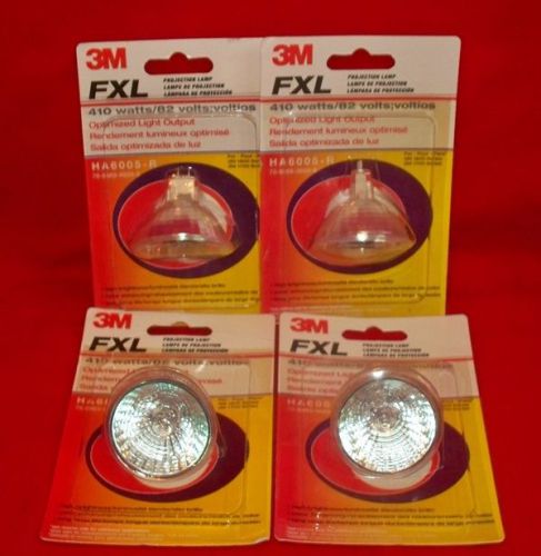 Lot of Four 3M FXL Projector Bulbs 410 Watts 82 Volts HA6005-R - New!