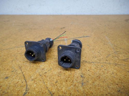 AMP 206061-1 Circular 3 Pin Connectors (Lot of 2)