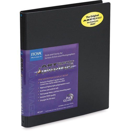Itoya 8.5 x 11 in. art profolio advantage presentation/display book - black for sale