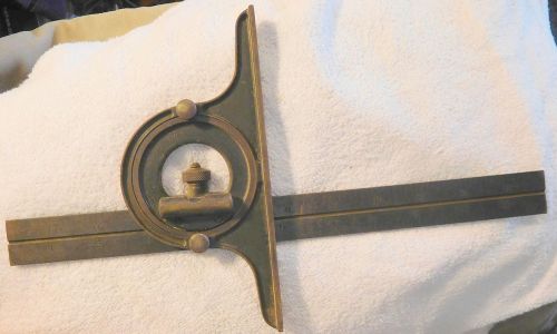 LUFKIN COMBINATION SQUARE  12&#034; inch RULE No.4 GRAD,tool,protractor level vintage