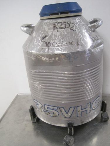 Taylor wharton 35vhc liquid nitrogen cryogenic chamber container on caster cart for sale