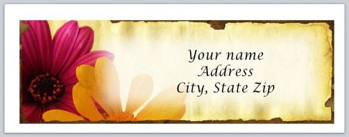 Personalized Return Address Labels Flowers Buy 3 get 1 free (c794)