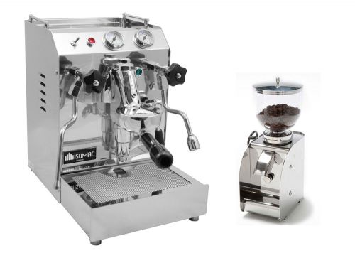 Isomac millennium cooltouch espresso machine &amp; granmacinino grinder 220v set for sale