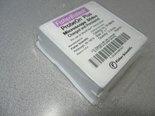 Fisherbiotech probeon plus- charged precleaned microscope slides (item #s-881/3) for sale