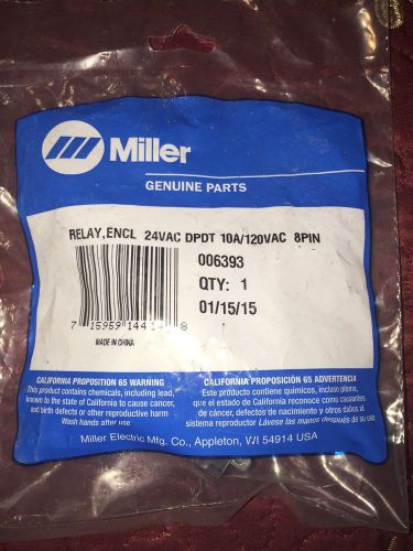 Miller Part # 006393 [1/PK] RELAY,ENCL 24VAC DPDT 10A/120VAC 8PIN FLANGE MTG