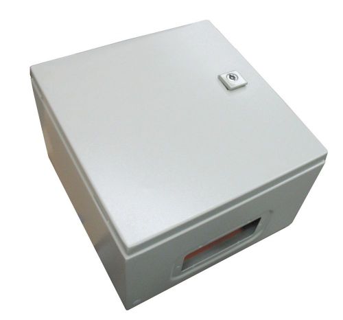 Electrical enclosure weatherproof 12x12x6 w/back plate hinge door cabinet steel for sale