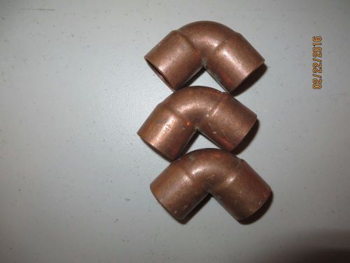 LOT OF 3 NEW 1&#034; COPPER ELBOW SOLDER TYPE C X C  EPC BRAND