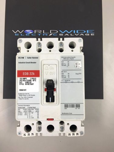 Cutler-Hammer 3 pole 150 AMP 240V Circuit Breaker Cat EDB3150 1 year warranty