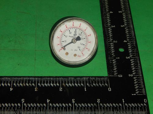 Norgren Pressure Gauge 0-160Psi 0-11Bar (1.9375)1-15/16&#034;OD (.25)1/4&#034; NPT