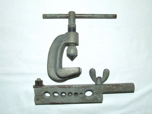 Pipe flaring tool~3/16 -5/8~7 hole~wing nut~thumb screw~45 degree~plumbing~hvac for sale