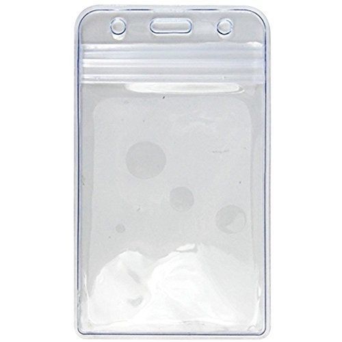 SUNREEK Sunreek?Waterproof Type PVC ID Card Holder, Clear, Vertical Style,