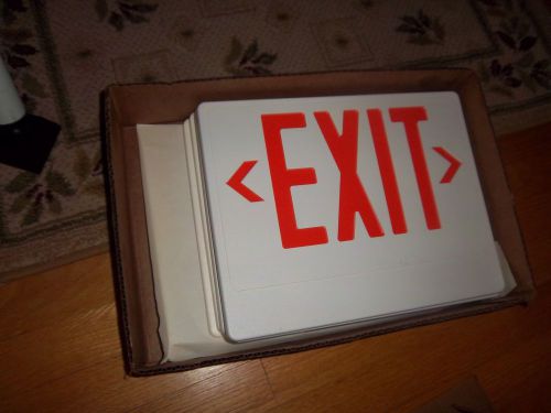 Exit sign replacement cover plastic 13&#034;x10 1/8&#034; with arrows for sale