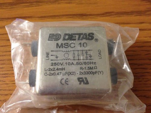 Detas  MC10  250V.10A.50/60Hz RF Filter