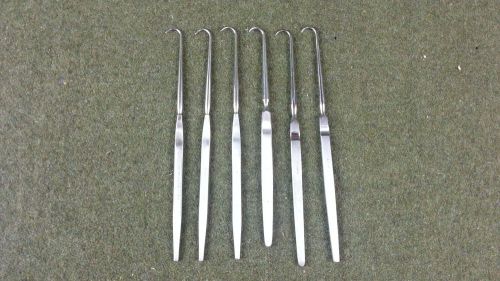 6 1/2&#034; Tracheal Retractor Sharp One Prong Lot of 6