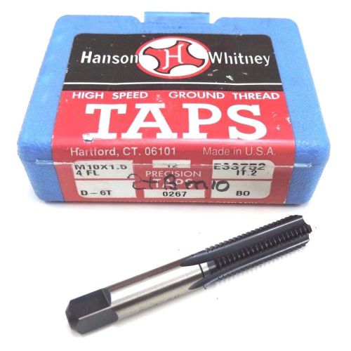 12 nib hanson whitney m10x1.5 4 fl high speed taps d-6t, e33752 it.2 for sale