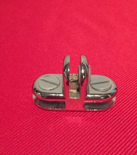 Cubbie Clip Connectors for 3/16&#034; glass 3 way Adjustable CHROME Connectors NEW