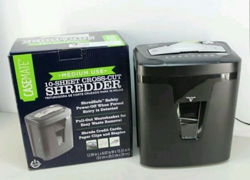 ~~CASEMATE 10-SHEET LIFTOFF CROSS-CUT PAPER SHREDDER~CREDIT CARDS~ PAPER CLIPS~~