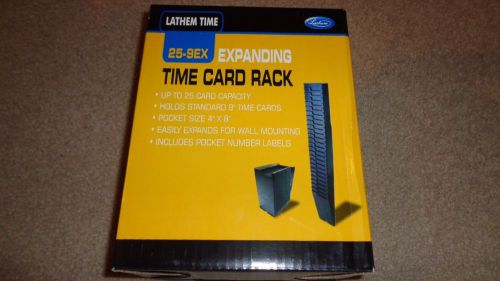 New Lathem 25-9EX Expanding Time Card Rack LTH259EX w/Pocket Number Labels