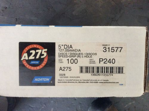 Norton 5&#034; Dia Disks P/N A275 (100 per box)