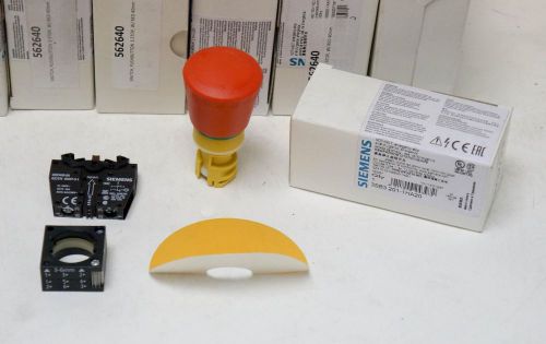 5 NEW SIEMENS 3BS3 201-1HA20 EMERGENCY STOP BUTTONS   !       J870