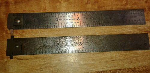 Vintage Starrett Double Hook Rule No. 604 R 6&#034; Lot of (2)