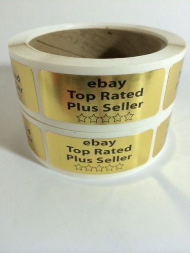 250 1 x 2.5 ebay TR Plus Seller Stickers labels GOLD Foil Stickers ebay TR Plus