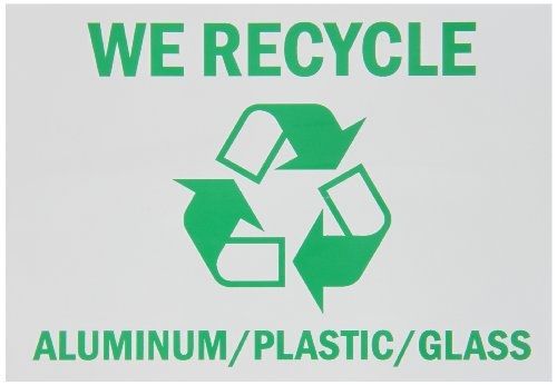 SmartSign by Lyle SmartSign Adhesive Vinyl Label, Legend &#034;We Recycle Aluminum/