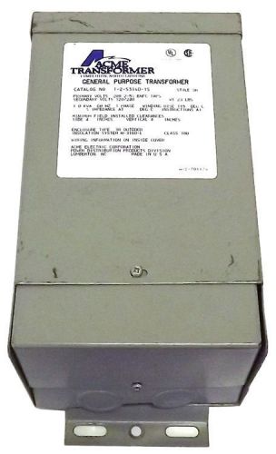 Acme t-2-53140-1s general purpose transformer pri 208 sec 120/240 1kva / qty for sale