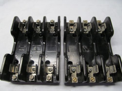 4-TAYLOR 60303 FUSE BLOCKS 3 POLE 30 AMP 600 VOLTS USED