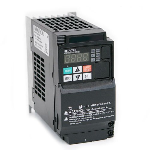 HITACHI WJ200-007LF,VARIABLE FREQUENCY DRIVE, 1 HP, 230 VAC, THREE PHASE INPUT