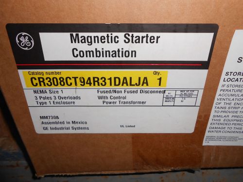 GE CR308CT94R31DALJA MOTOR STARTER 27 AMP