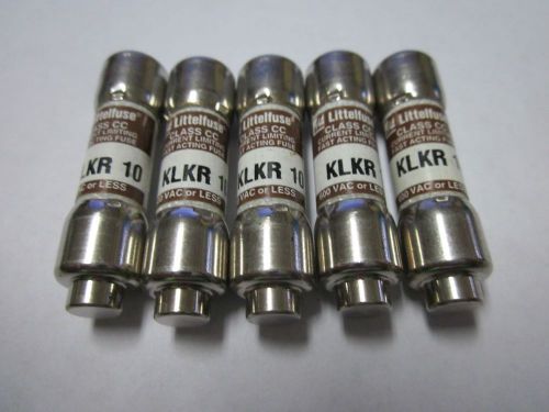 LOT OF 5  LITTELFUSE KLKR-10 KLKR10 FUSE NEW NO BOX KLKR 10