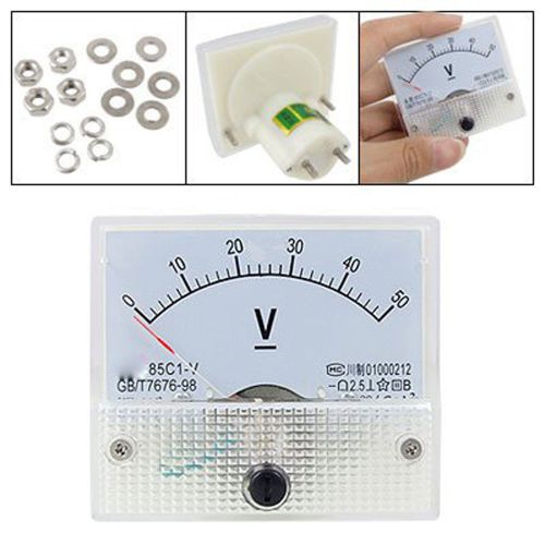 85C1 DC 0-50V Rectangle Analog Volt Panel Meter Gauge GY