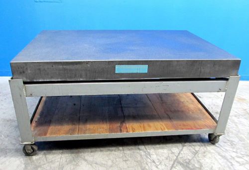 STANDRIDGE 72&#034; x 48&#034; x 6.5&#034; GRANITE SURFACE PLATE W/ ROLLING STAND