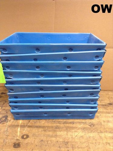 Blue Plastic &amp; Wire Tray/Bin- Inside Dimensions 16-1/2&#034; x 11&#034; x 3&#034; - Lot of 10