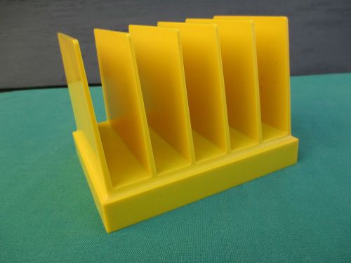 YELLOW DESK ORGANIZING FILE -  LETTER FILE - 5&#034; x 4&#034; / 5 SLOTS  - PLASTIC