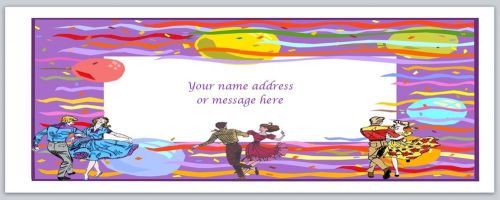 30 Personalized Return Address Labels Country Dancing Buy 3 get 1 free (bo727)