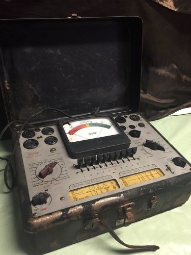 Vintage Triplett Model 3413 B Tube Tester Powers Lights Up